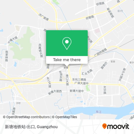 新塘地铁站-出口 map