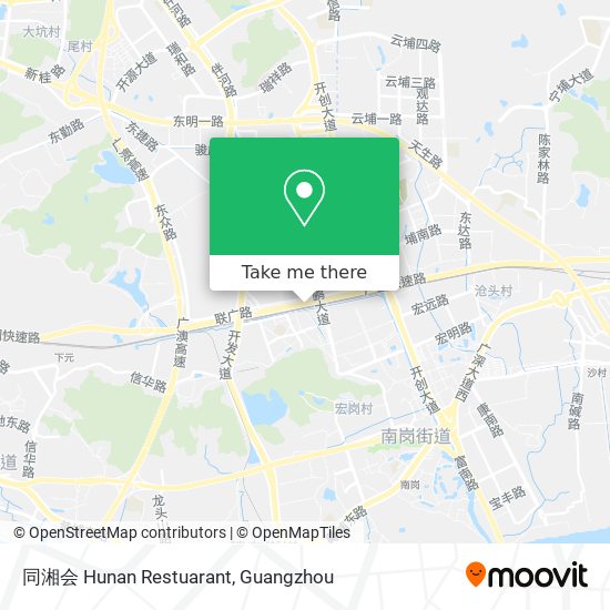 同湘会 Hunan Restuarant map