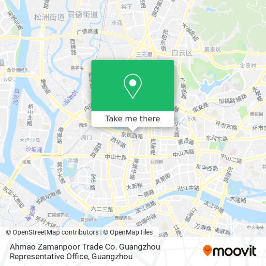 Ahmao Zamanpoor Trade Co. Guangzhou Representative Office map