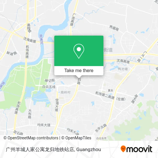 广州羊城人家公寓龙归地铁站店 map