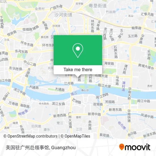 美国驻广州总领事馆 map