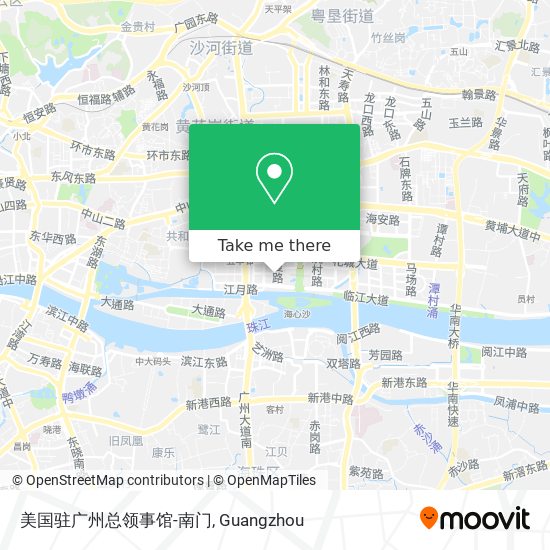 美国驻广州总领事馆-南门 map