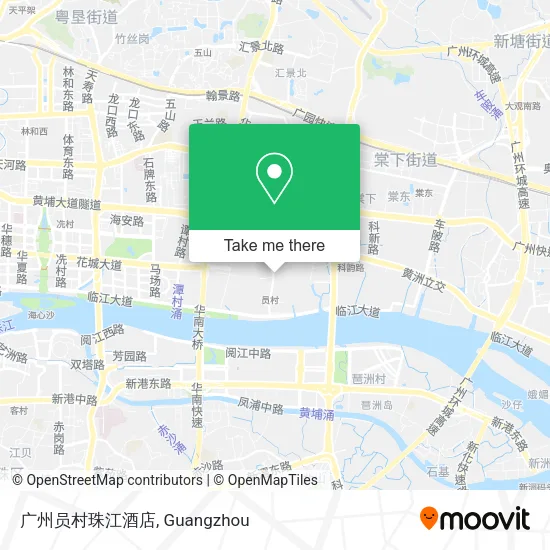 广州员村珠江酒店 map