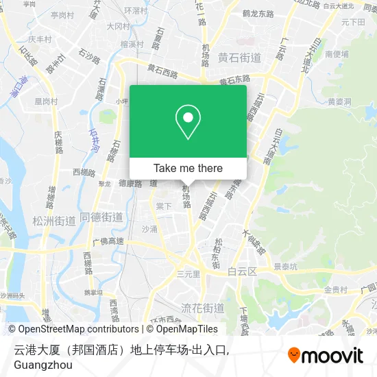 云港大厦（邦国酒店）地上停车场-出入口 map