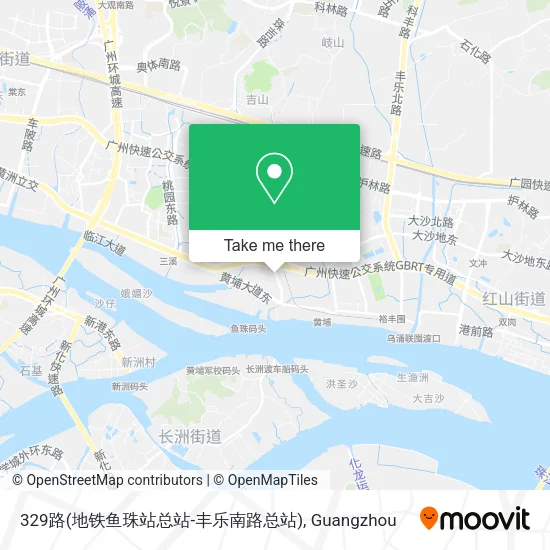 329路(地铁鱼珠站总站-丰乐南路总站) map