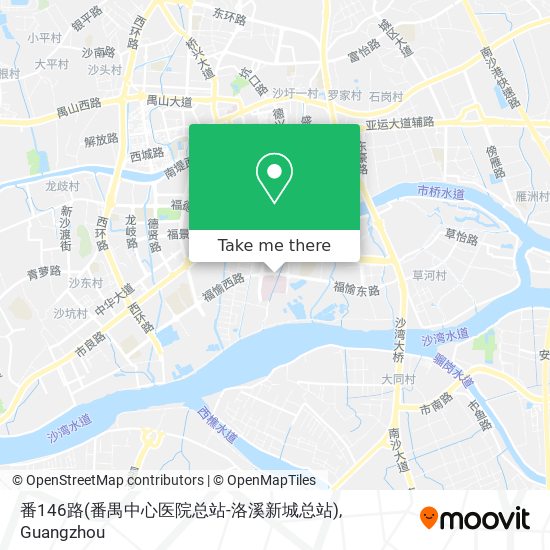 番146路(番禺中心医院总站-洛溪新城总站) map