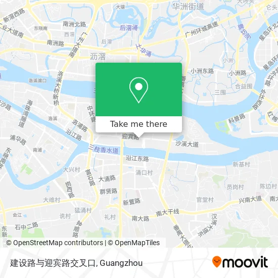 建设路与迎宾路交叉口 map