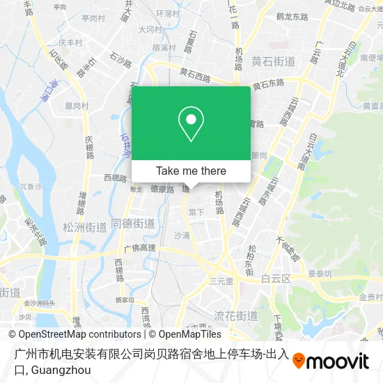 广州市机电安装有限公司岗贝路宿舍地上停车场-出入口 map