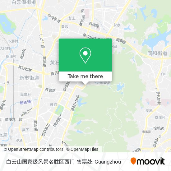 白云山国家级风景名胜区西门-售票处 map