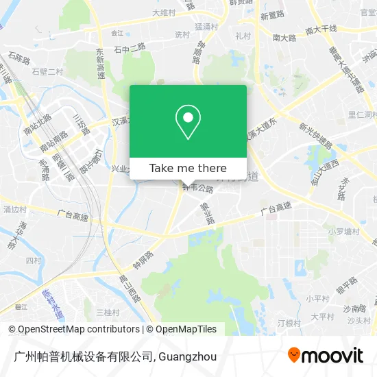 广州帕普机械设备有限公司 map