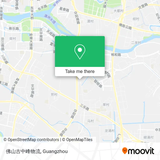 佛山古中峰物流 map