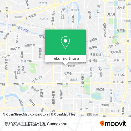 澳珀家具卫国路连锁店 map