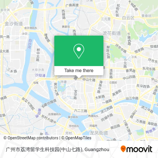 广州市荔湾留学生科技园(中山七路) map