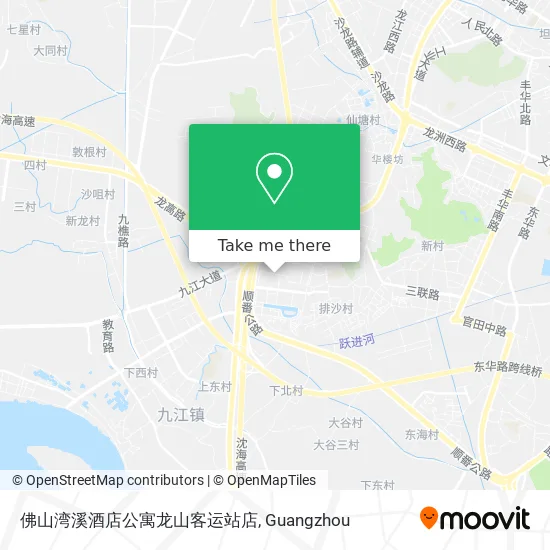 佛山湾溪酒店公寓龙山客运站店 map
