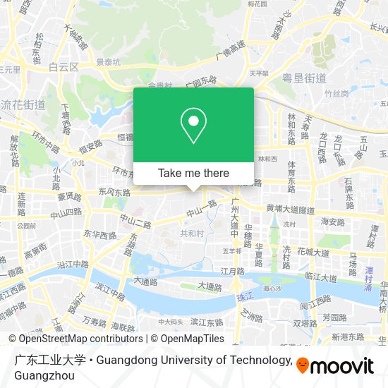 广东工业大学 • Guangdong University of Technology map
