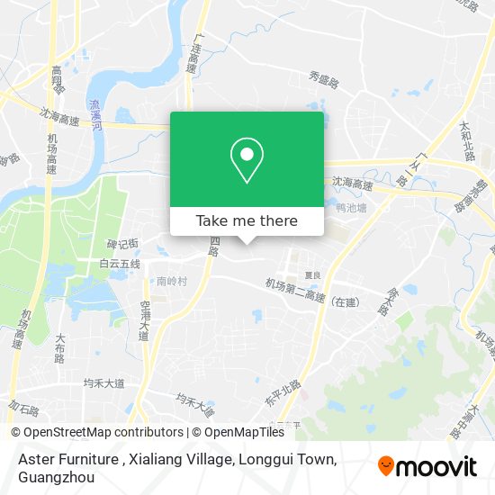Aster Furniture , Xialiang Village, Longgui Town map