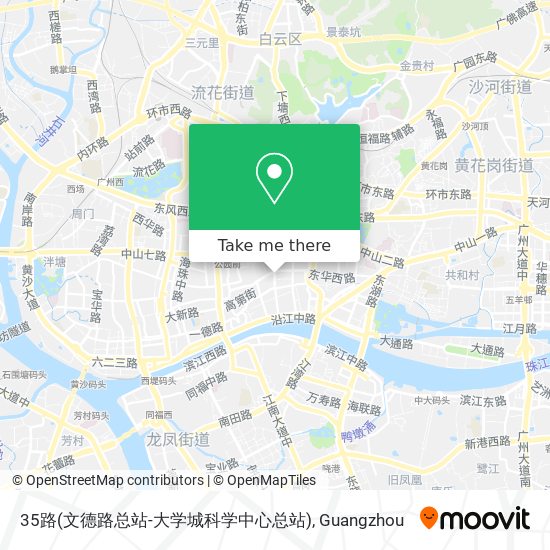 35路(文德路总站-大学城科学中心总站) map