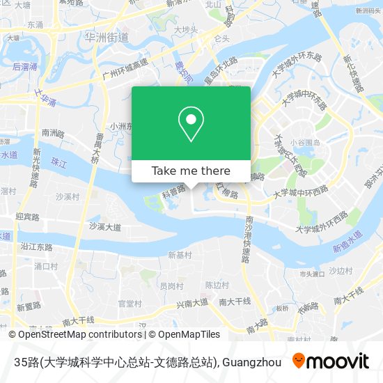 35路(大学城科学中心总站-文德路总站) map