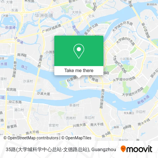 35路(大学城科学中心总站-文德路总站) map
