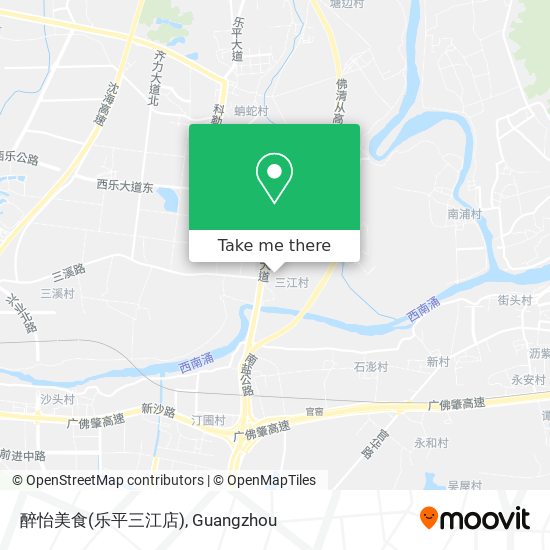 醉怡美食(乐平三江店) map