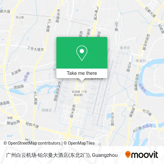 广州白云机场-铂尔曼大酒店(东北2门) map