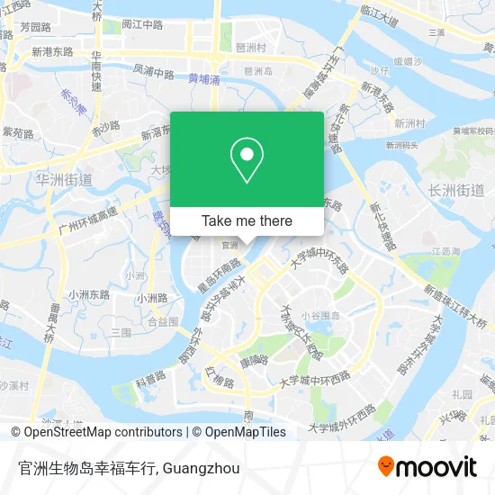官洲生物岛幸福车行 map