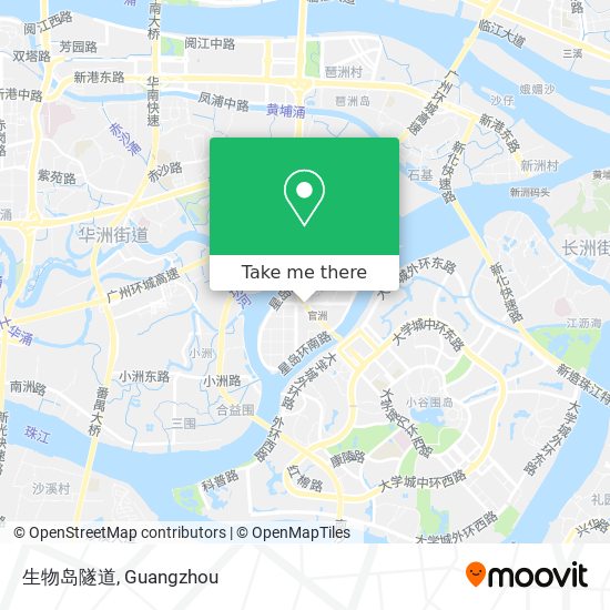 生物岛隧道 map
