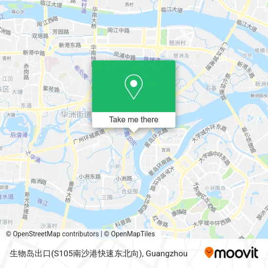 生物岛出口(S105南沙港快速东北向) map