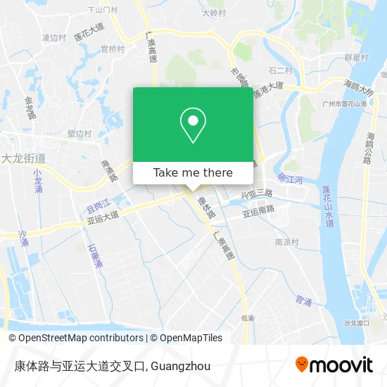 康体路与亚运大道交叉口 map