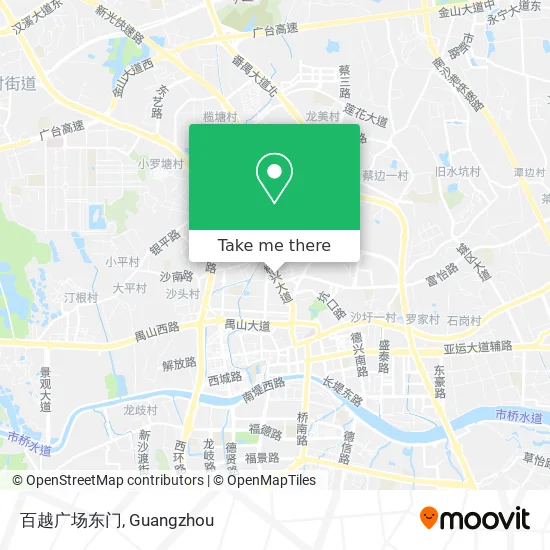 百越广场东门 map