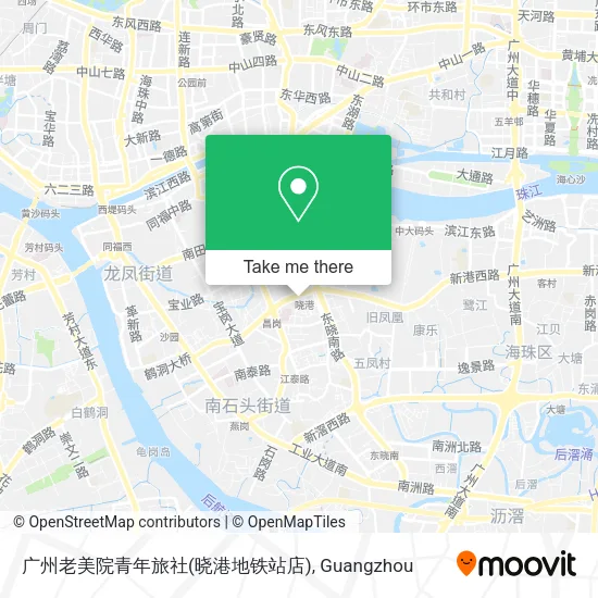广州老美院青年旅社(晓港地铁站店) map
