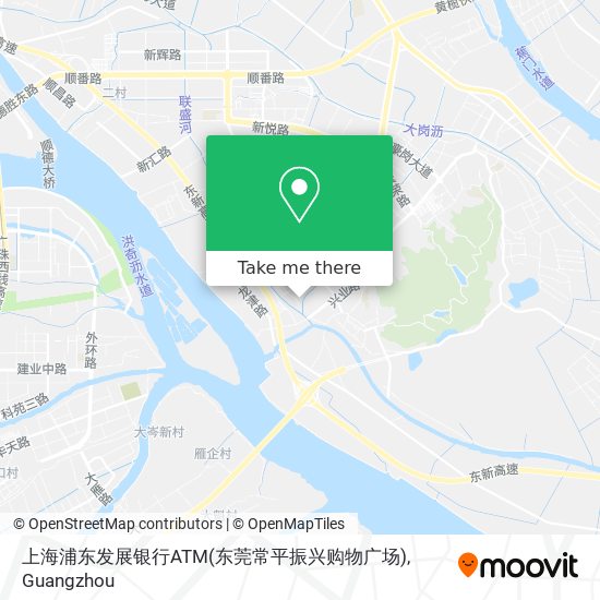 上海浦东发展银行ATM(东莞常平振兴购物广场) map