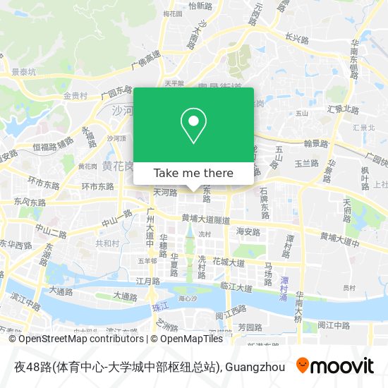 夜48路(体育中心-大学城中部枢纽总站) map
