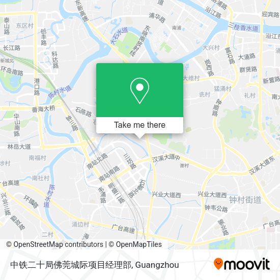中铁二十局佛莞城际项目经理部 map