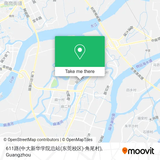 611路(中大新华学院总站(东莞校区)-角尾村) map