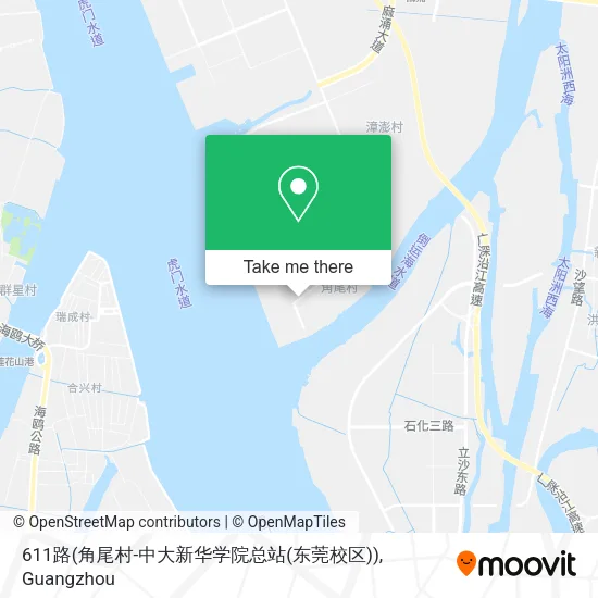 611路(角尾村-中大新华学院总站(东莞校区)) map