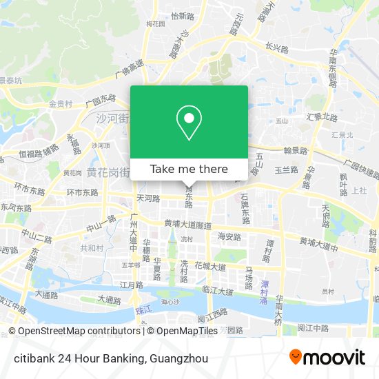 citibank 24 Hour Banking map