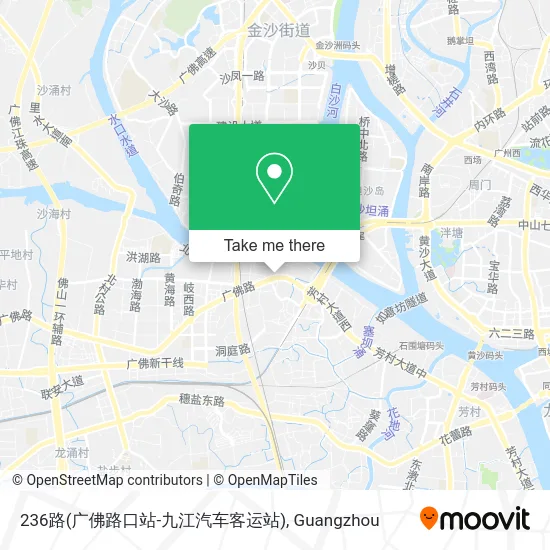 236路(广佛路口站-九江汽车客运站) map