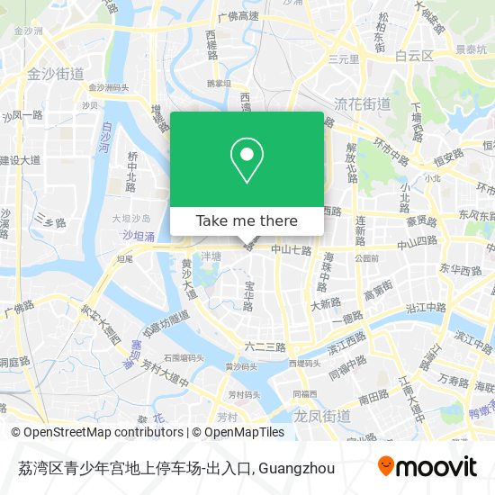 荔湾区青少年宫地上停车场-出入口 map