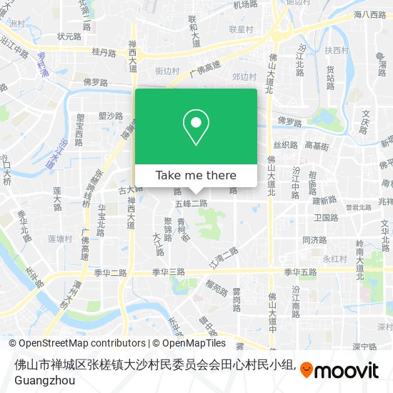 佛山市禅城区张槎镇大沙村民委员会会田心村民小组 map