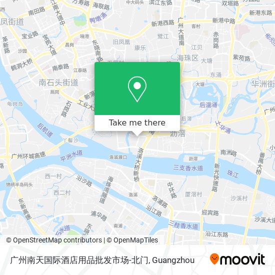 How To Get To 广州南天国际酒店用品批发市场 北门in 南洲街道by Bus Or Metro