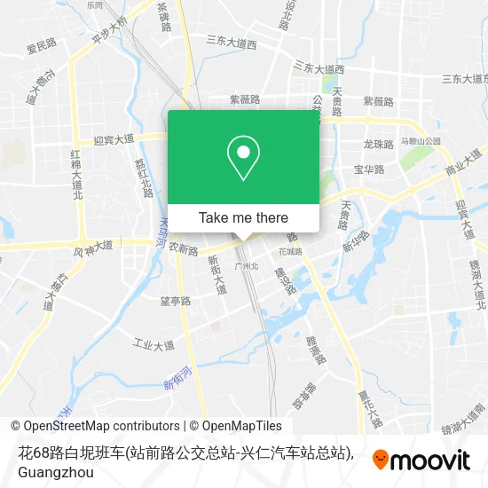花68路白坭班车(站前路公交总站-兴仁汽车站总站) map