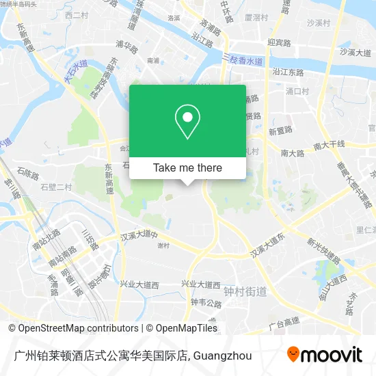 广州铂莱顿酒店式公寓华美国际店 map