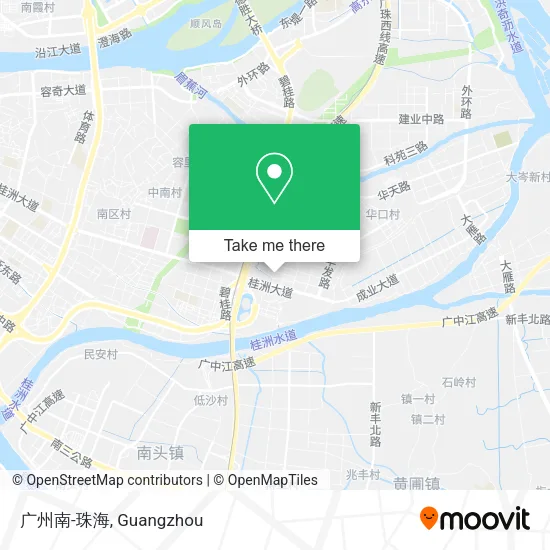 广州南-珠海 map