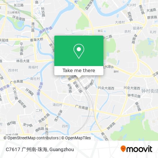 C7617 广州南-珠海 map