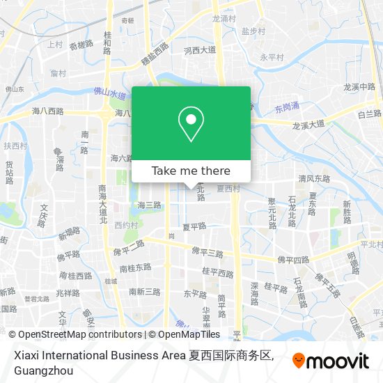Xiaxi International Business Area 夏西国际商务区 map