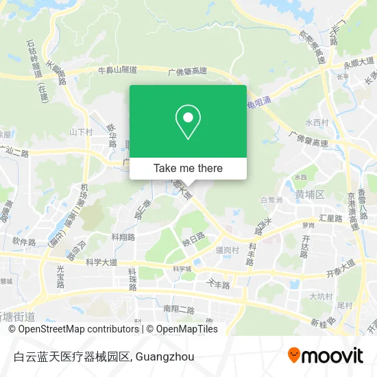 白云蓝天医疗器械园区 map