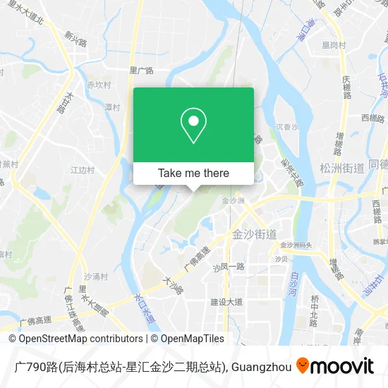 广790路(后海村总站-星汇金沙二期总站) map