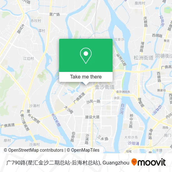 广790路(星汇金沙二期总站-后海村总站) map
