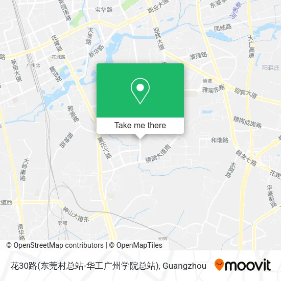 花30路(东莞村总站-华工广州学院总站) map